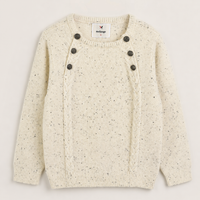 Melange Button Sweater