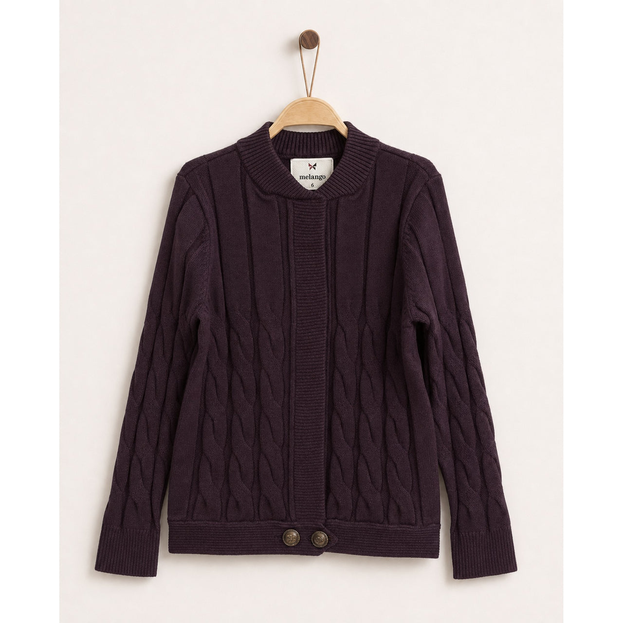 Melange Braided Sweater