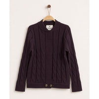 Melange Braided Sweater