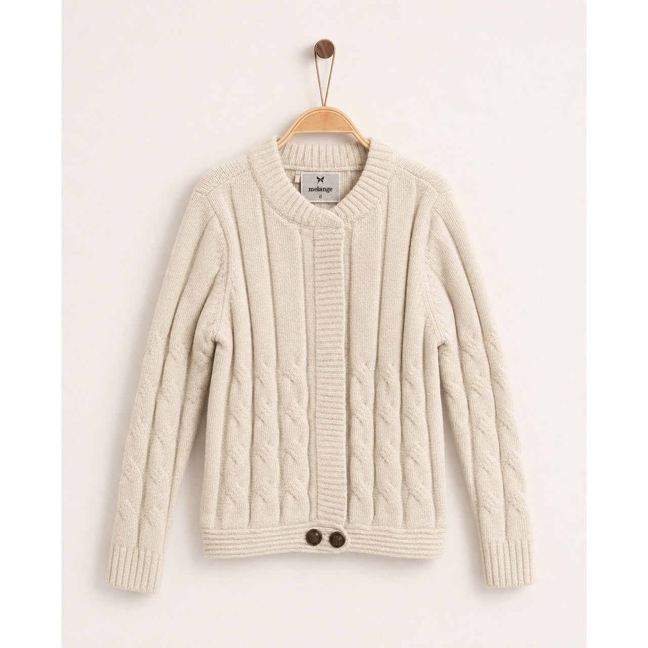 Melange Braided Sweater