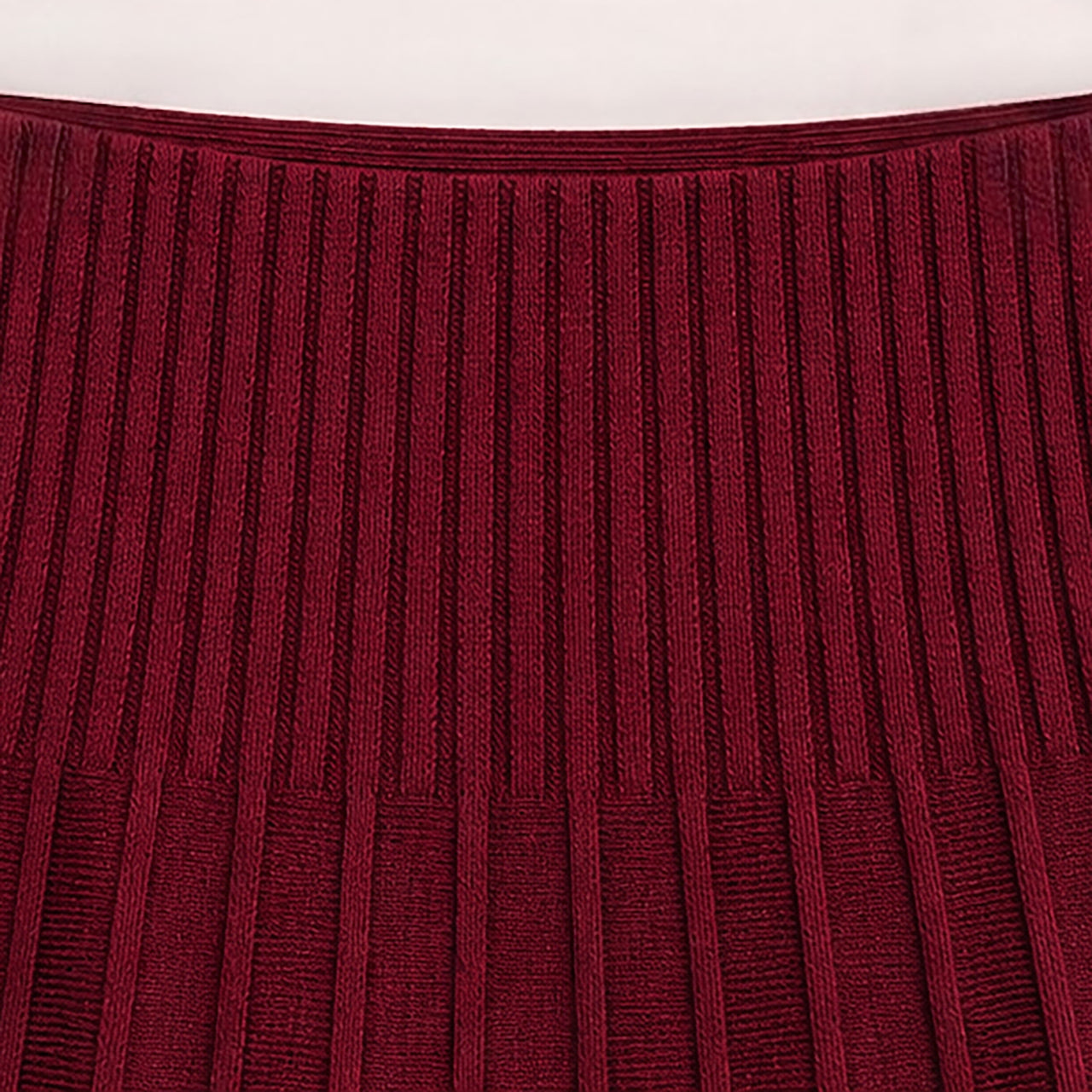 Melange Pleated Knit Skirt