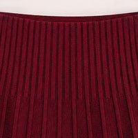 Melange Pleated Knit Skirt