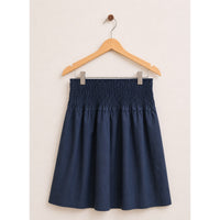 Melange Gathered Smock Skirt