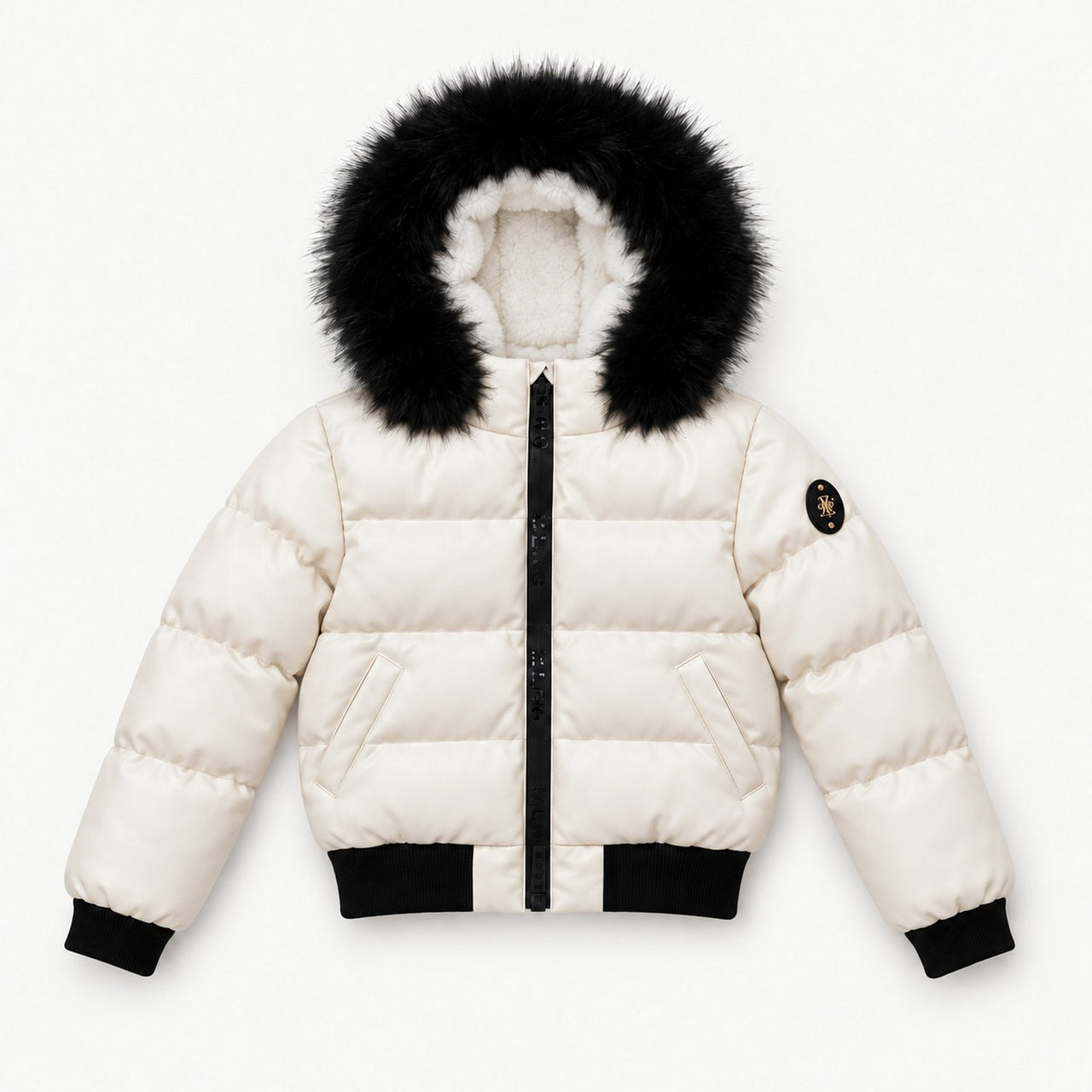Melange Girls Puffer Coat