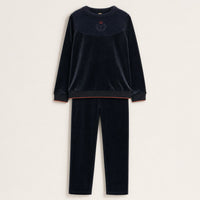 Boys Velvet Knit Robe Set