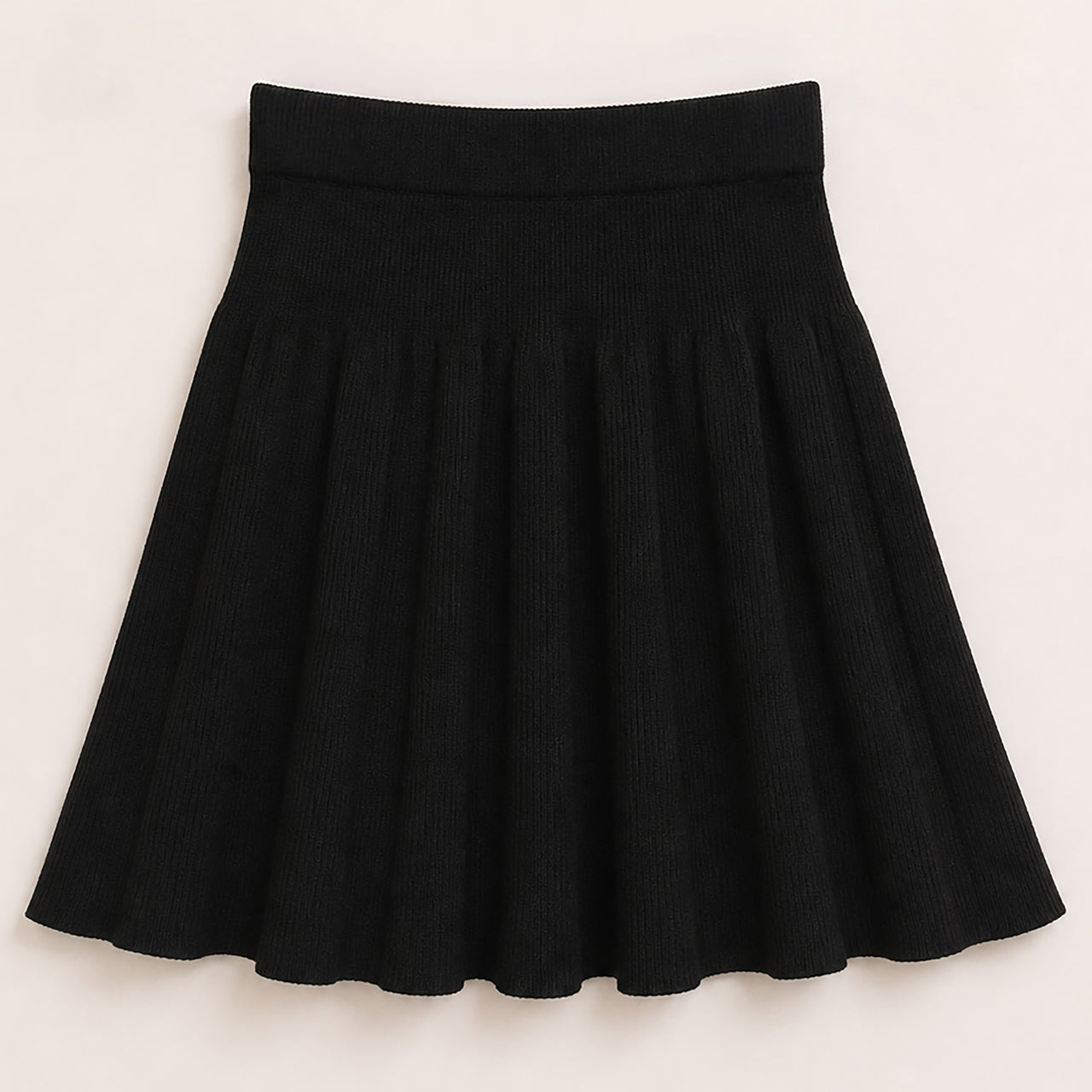 Pleated Knit Skirt