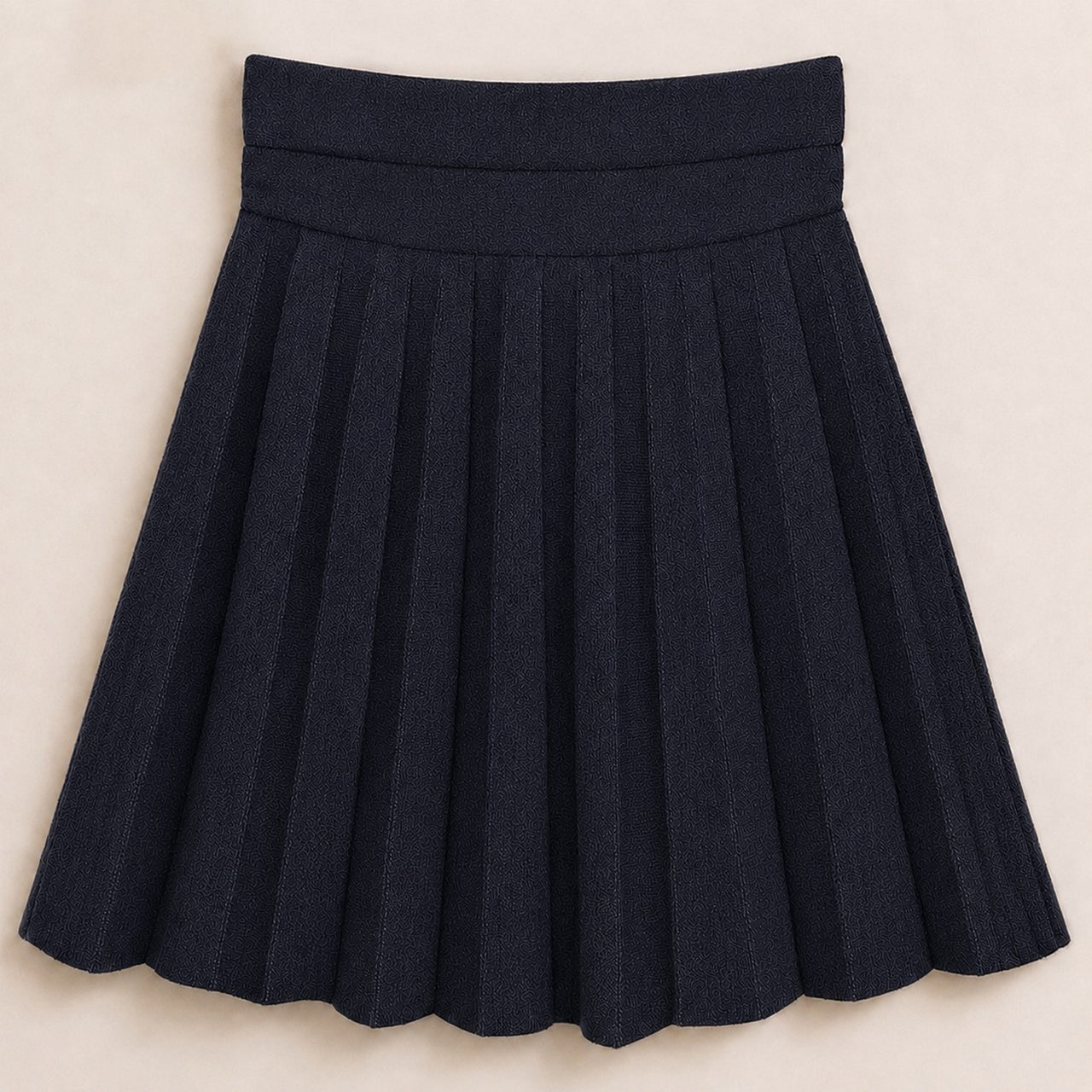 Pleated Knit Skirt