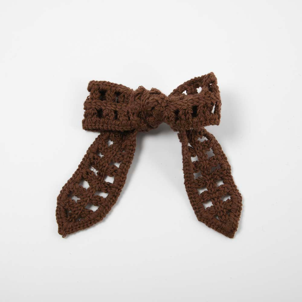 Crochet Lace Bow Clip