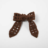 Crochet Lace Bow Clip