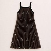 Melange Printed Pleated Jumper