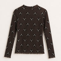Melange Mesh Printed Shirt