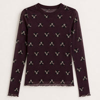 Melange Mesh Printed Shirt