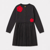 Pleated Cardigan Dress