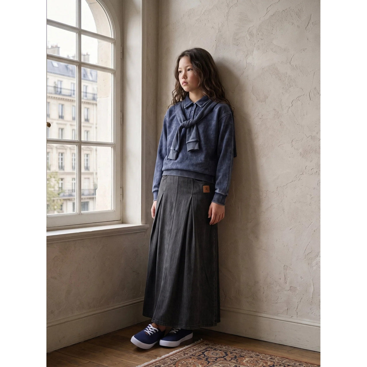 Hadas Soft Denim Maxi Skirt