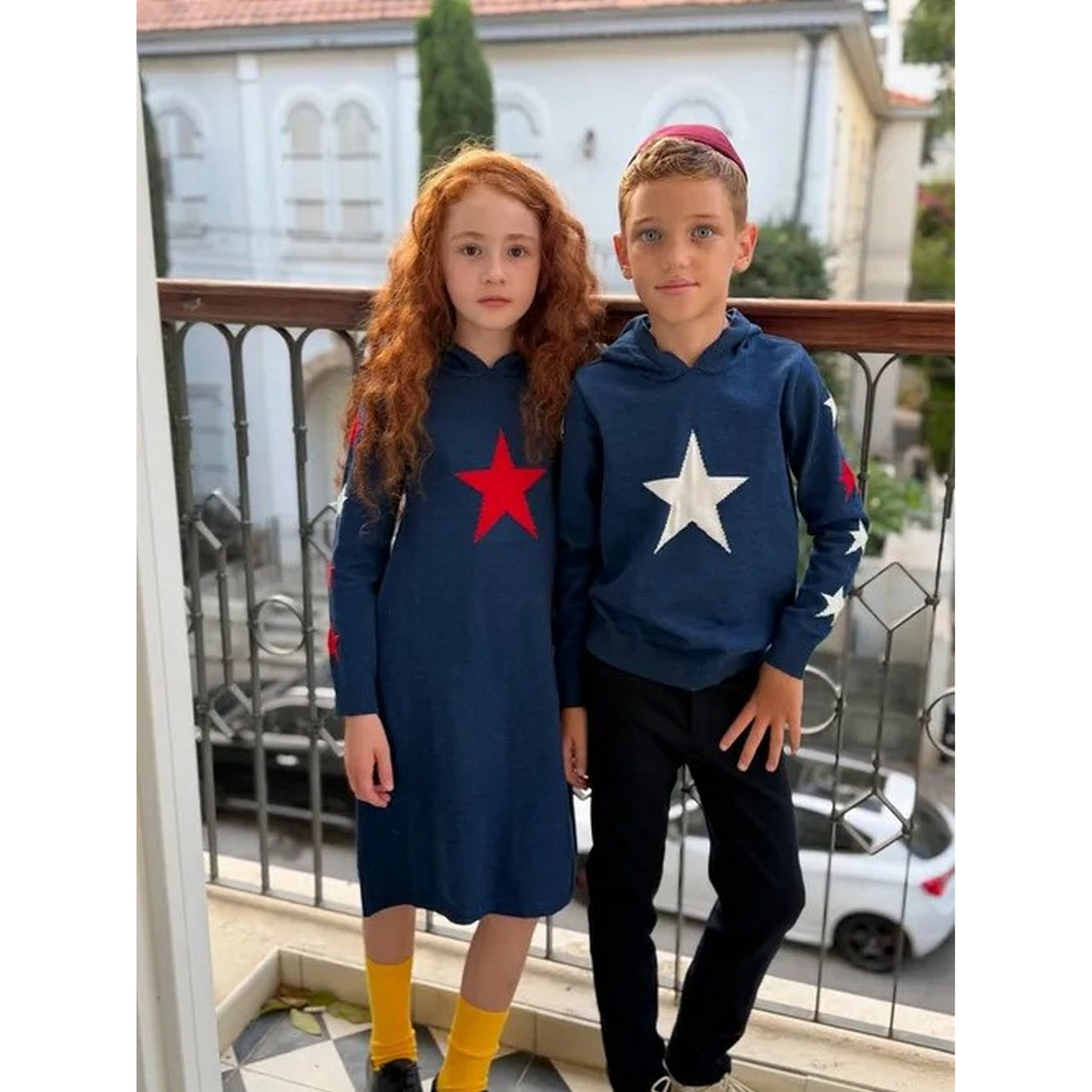 Hadas Knitted Star Hoodie Dress