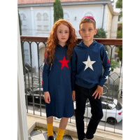 Hadas Knitted Star Hoodie Dress