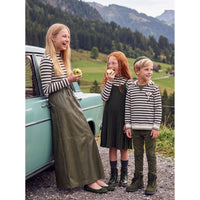 Melange Girls Striped Shirt