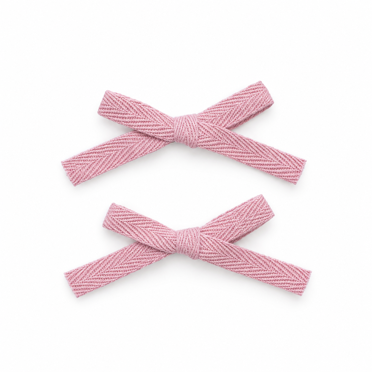 2 PK Woven Ribbon Bow Clip