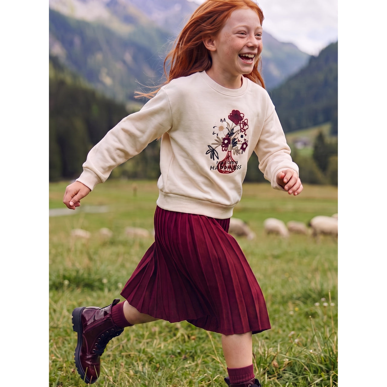Melange Flowers Sweatshirt