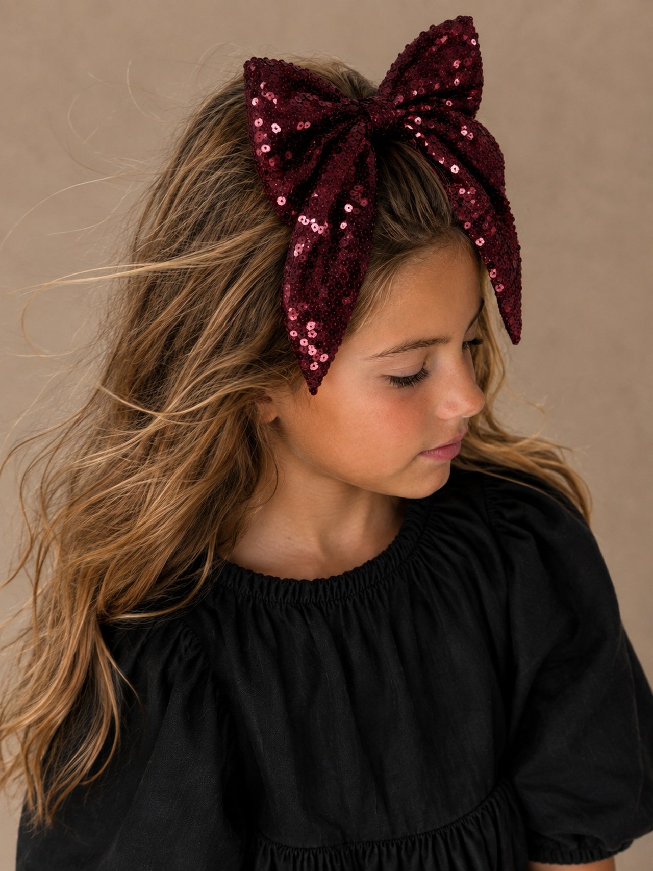 Sequin Bow Clip