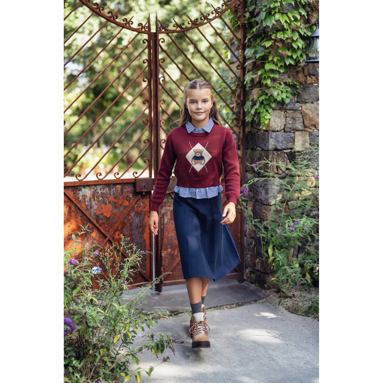 Melange Teddy Knit Top