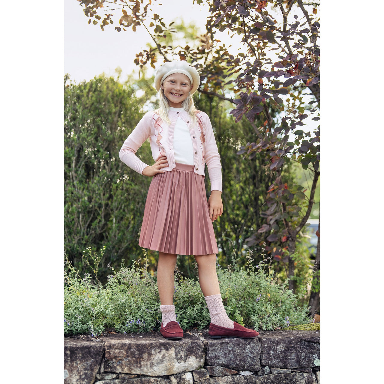 Hadas Pleated Pleather Skirt