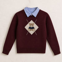 Melange Boys Teddy Knit Sweater