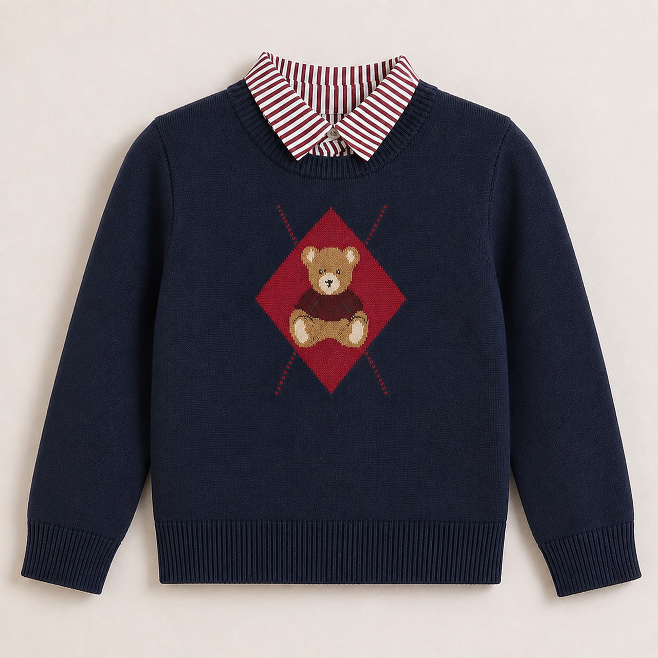 Melange Boys Teddy Knit Sweater