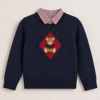 Melange Boys Teddy Knit Sweater