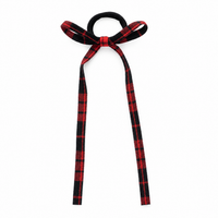 Nana Checked Ribbon Bow Hair Tie