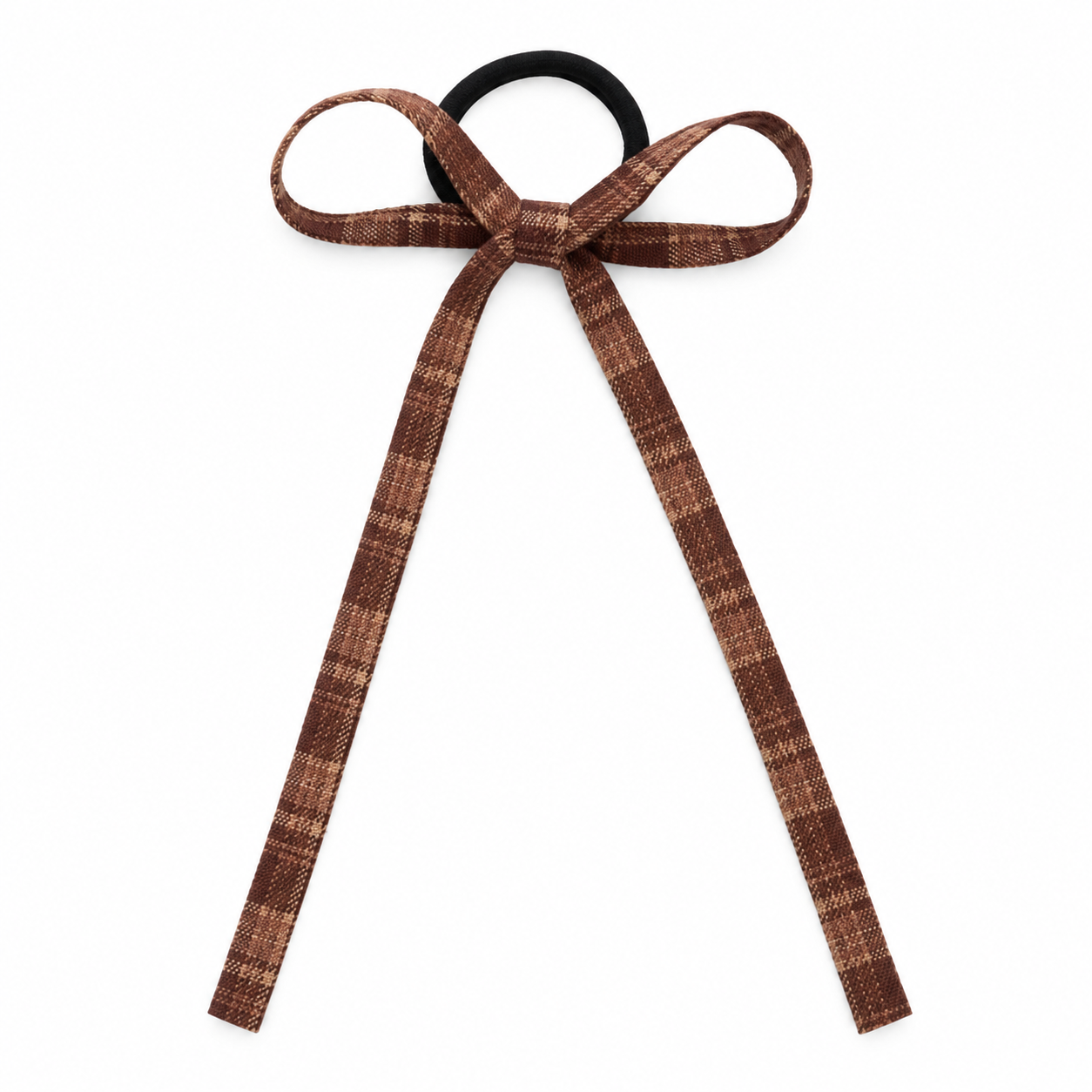 Nana Checked Ribbon Bow Hair Tie