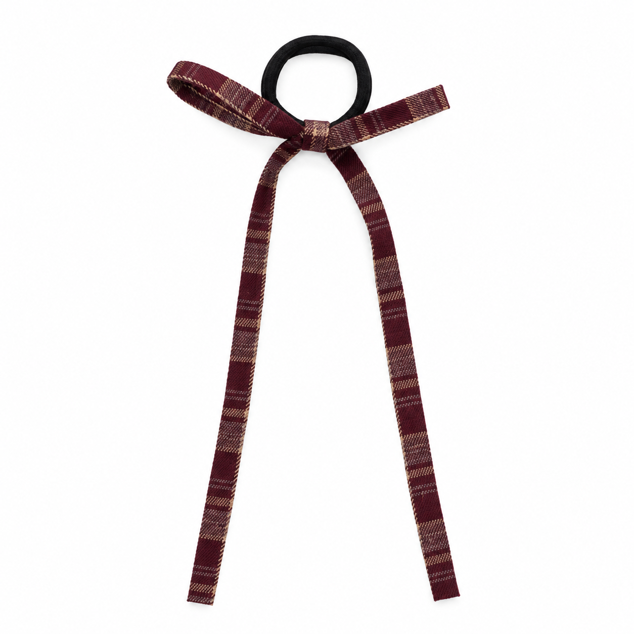 Nana Checked Ribbon Bow Hair Tie