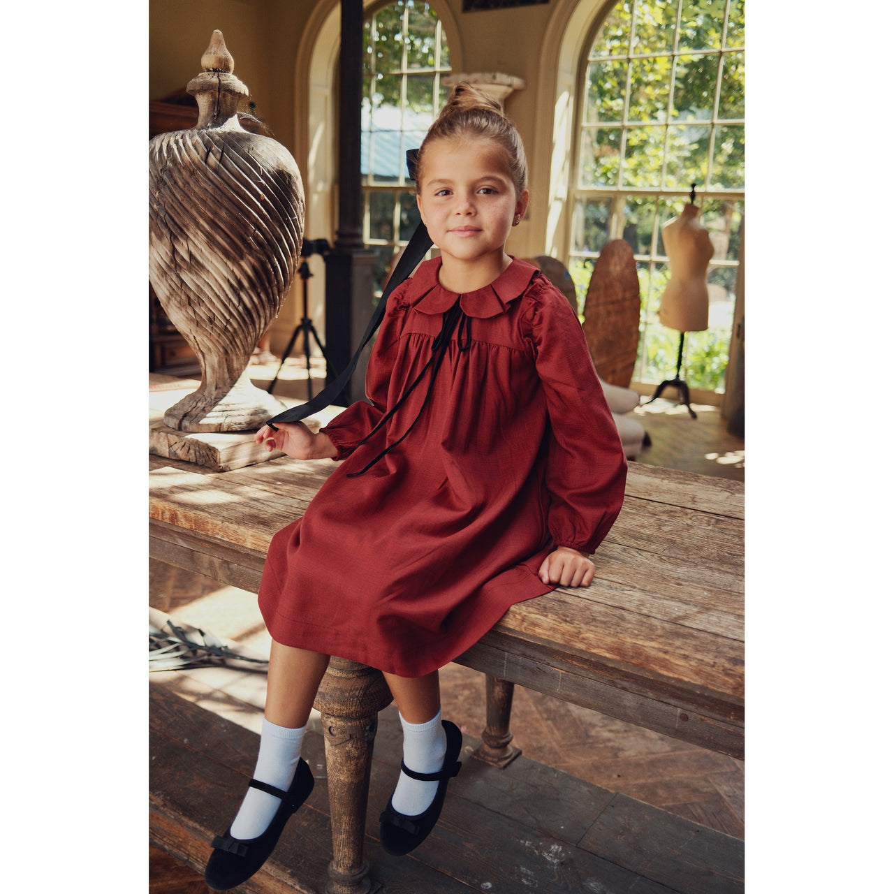 Hadas Pleated Collar Dress