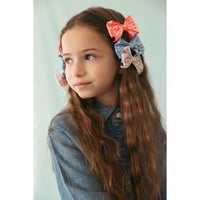Nana 2pk Printed Bow Clip