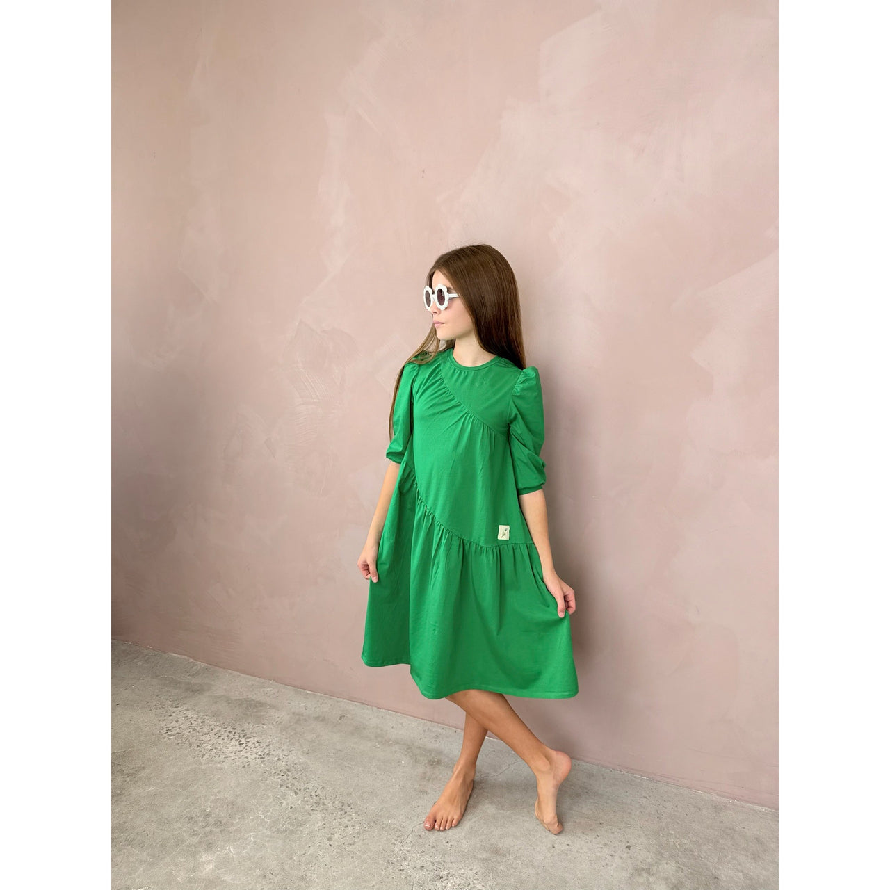 Diagonal Tiered Dress