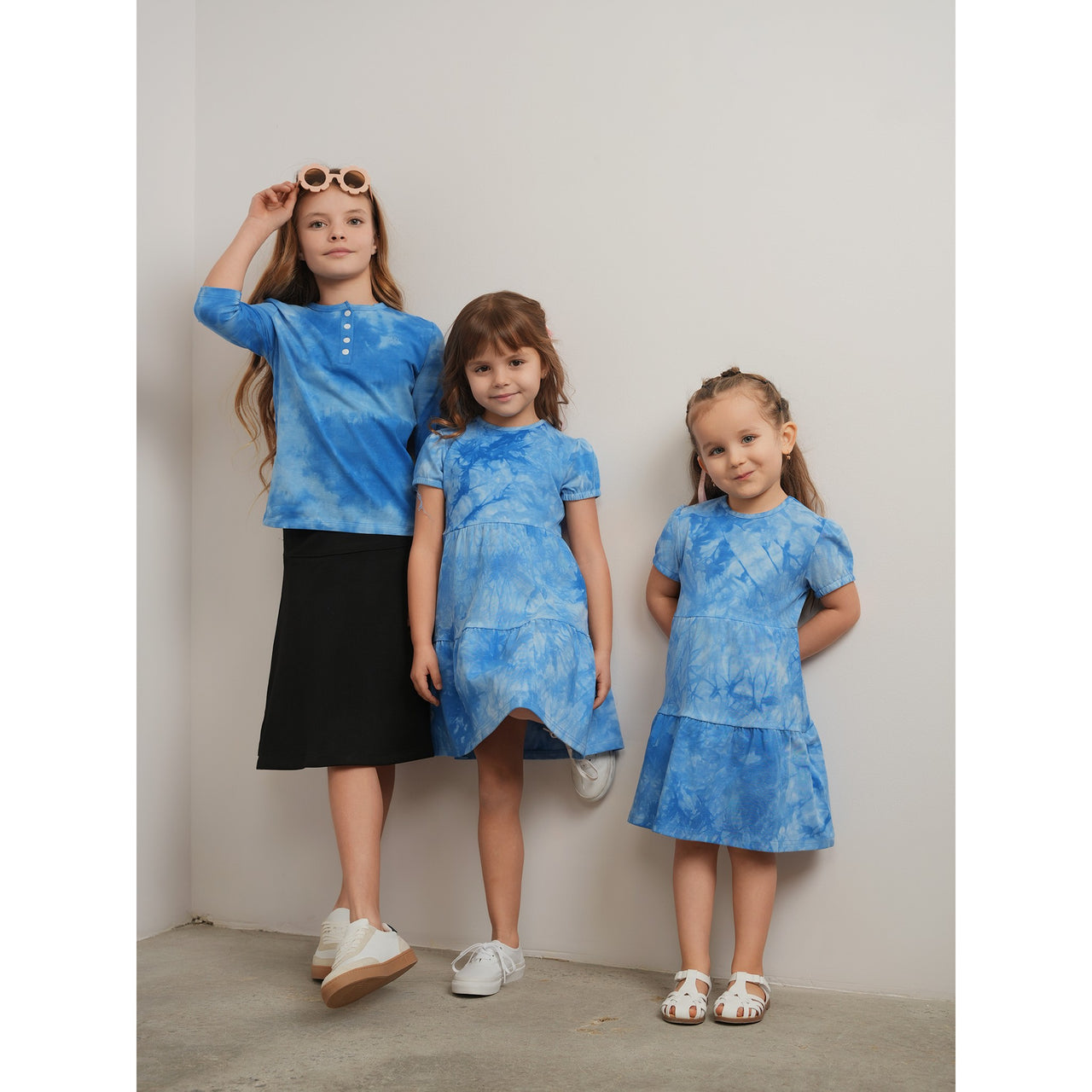 Girls Tie Dye Tiered Dress