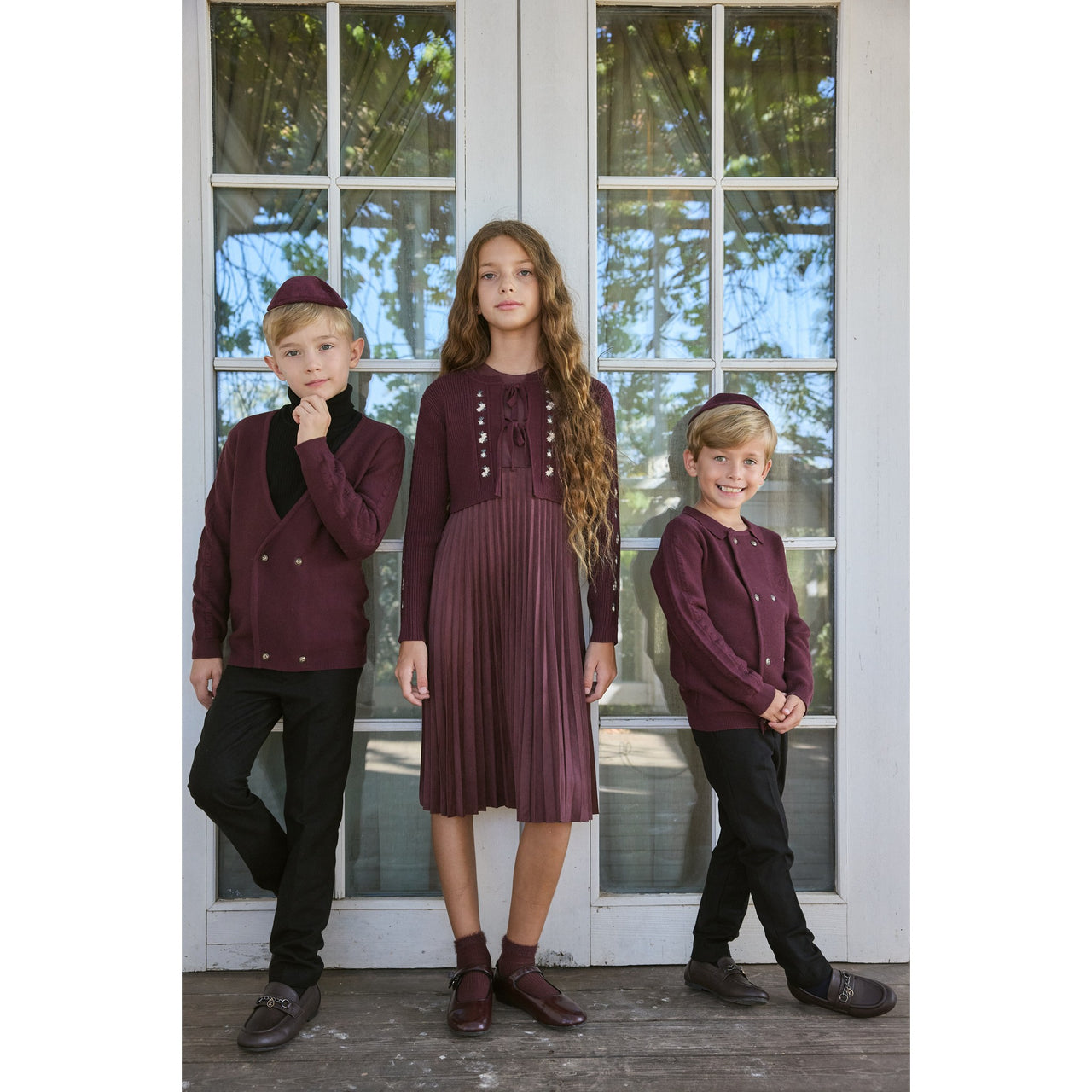 Boys Melanie Double Button Cardigan