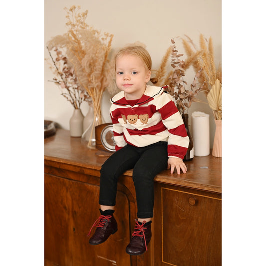 Melange Elie Toddler Striped Top