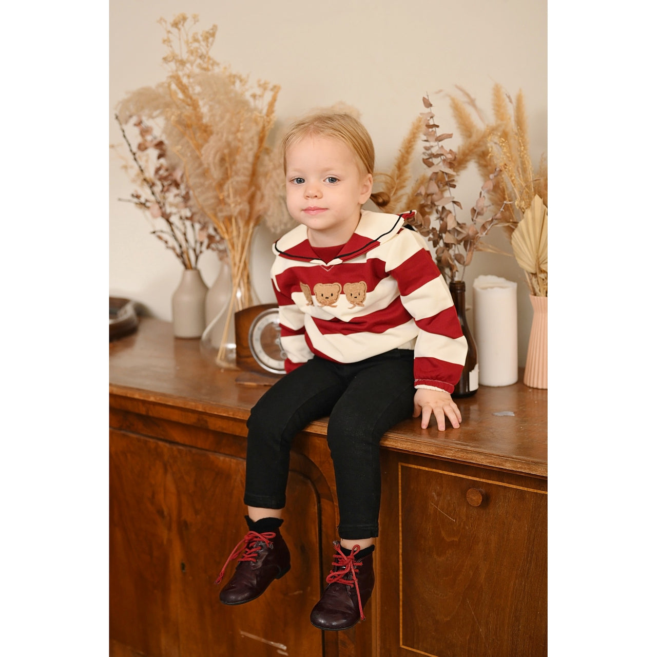 Melange Elie Toddler Striped Top