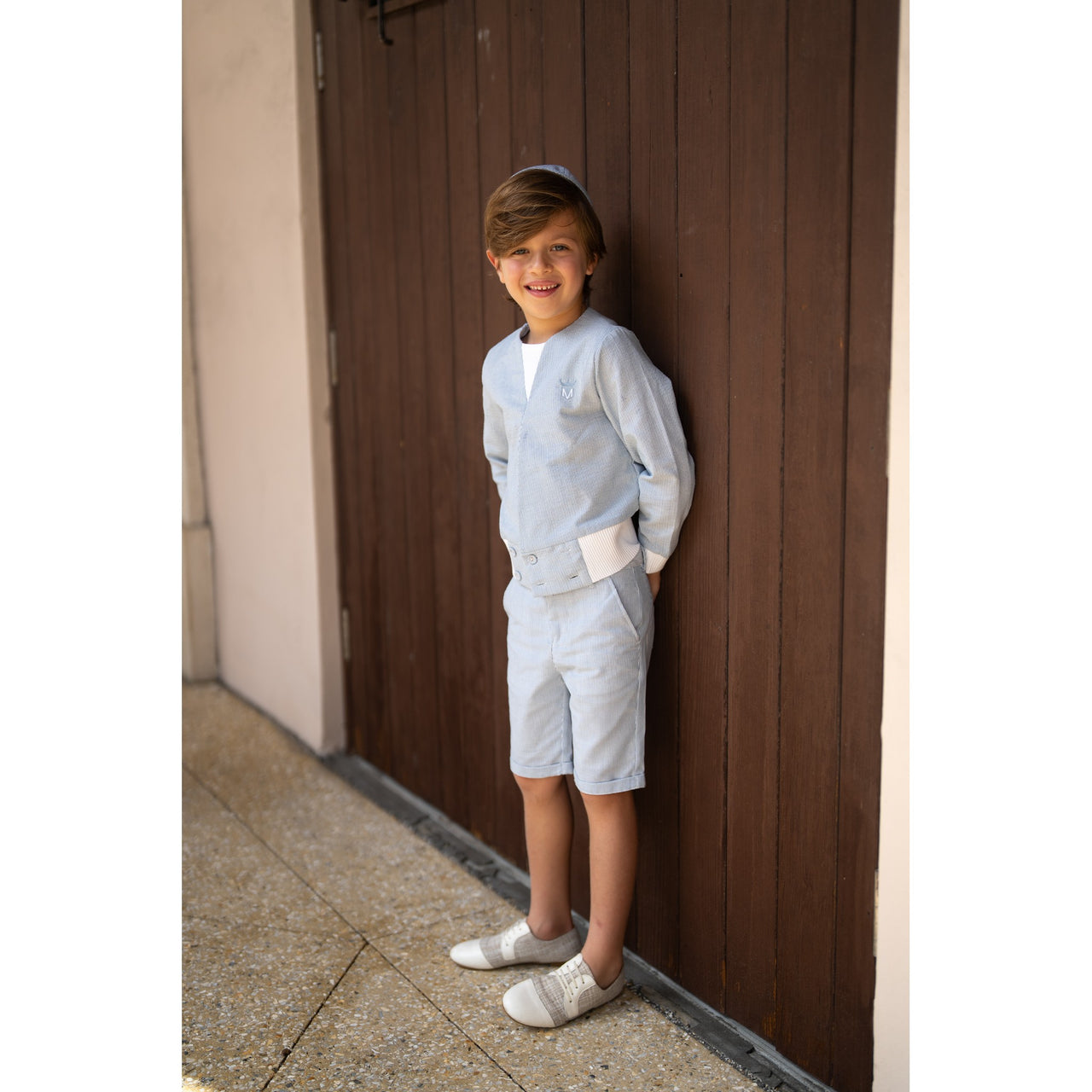 Melange Striped Shorts