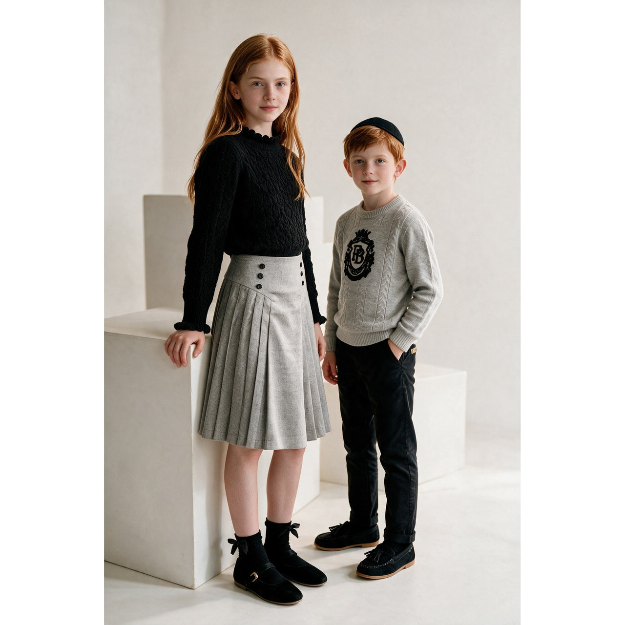 Woven Pleats Skirt