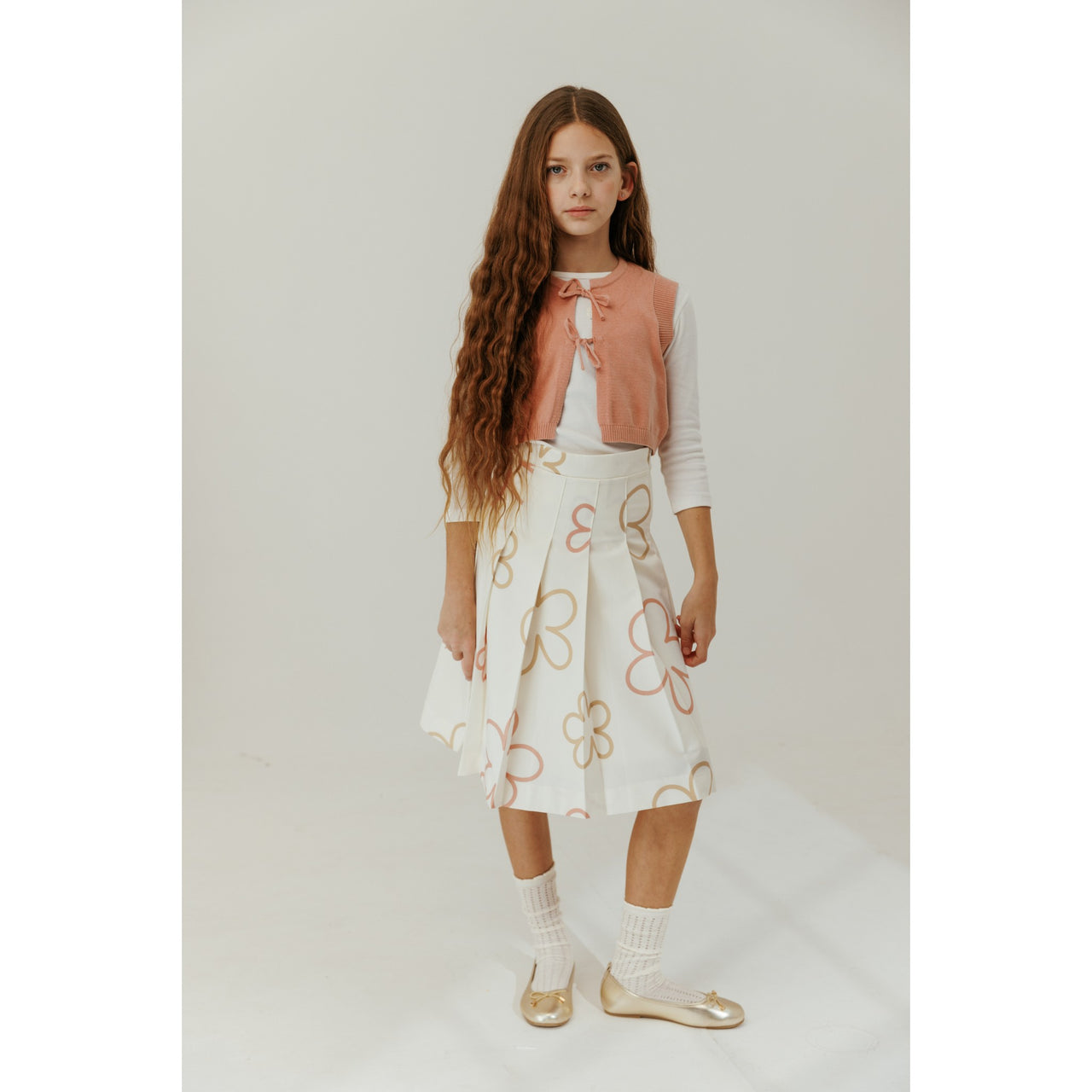 Pleated Flower Skirt