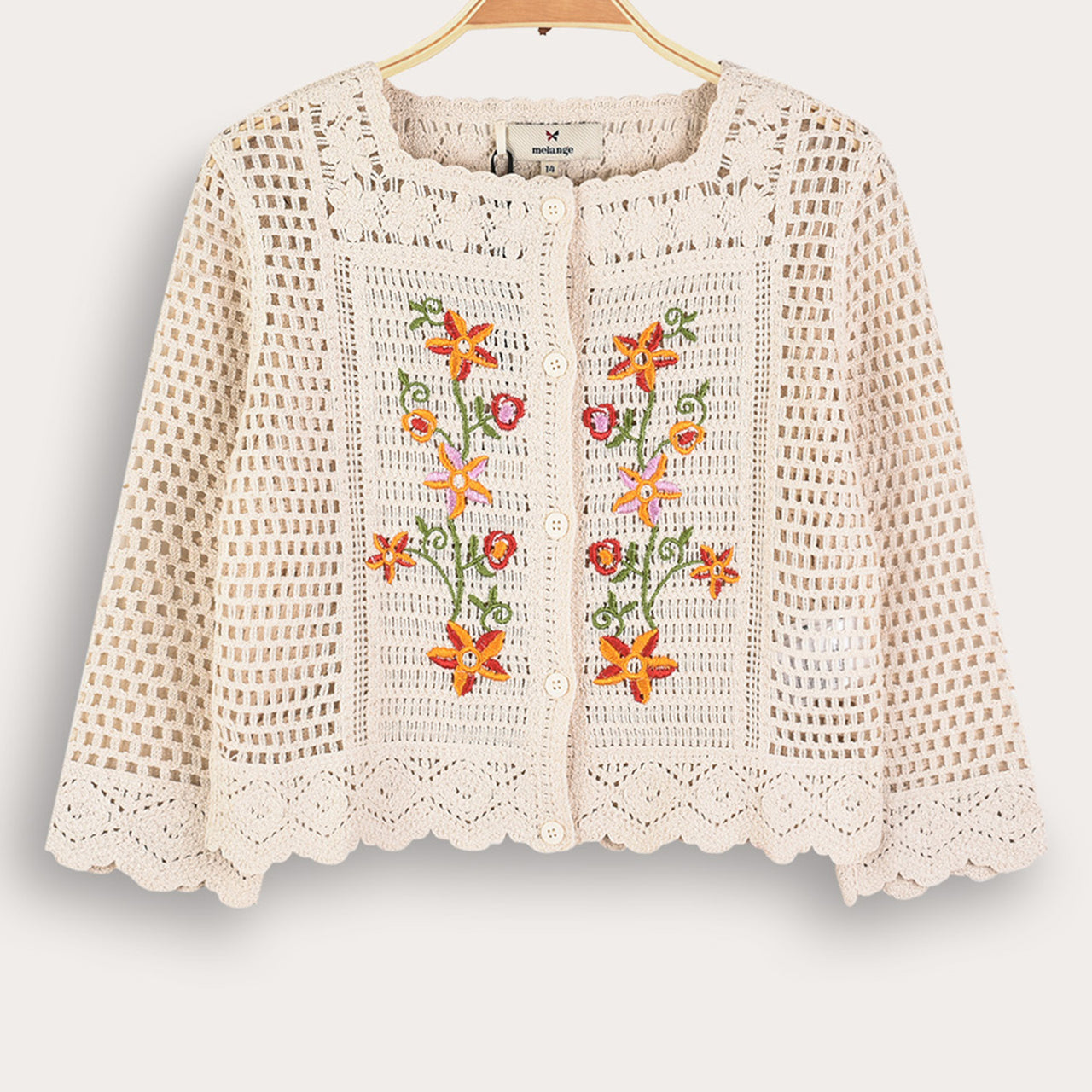 Melange Esmee Crochet Cardigan