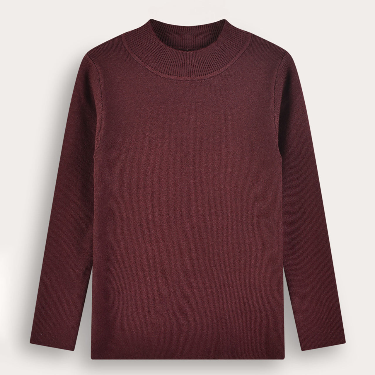 Melange Knit Half Turtleneck