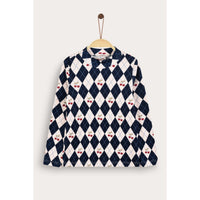 Melange Diamond Mockneck