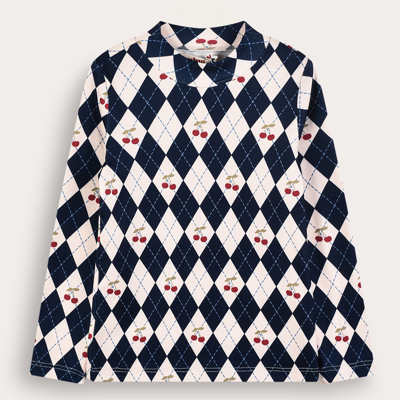 Melange Diamond Mockneck
