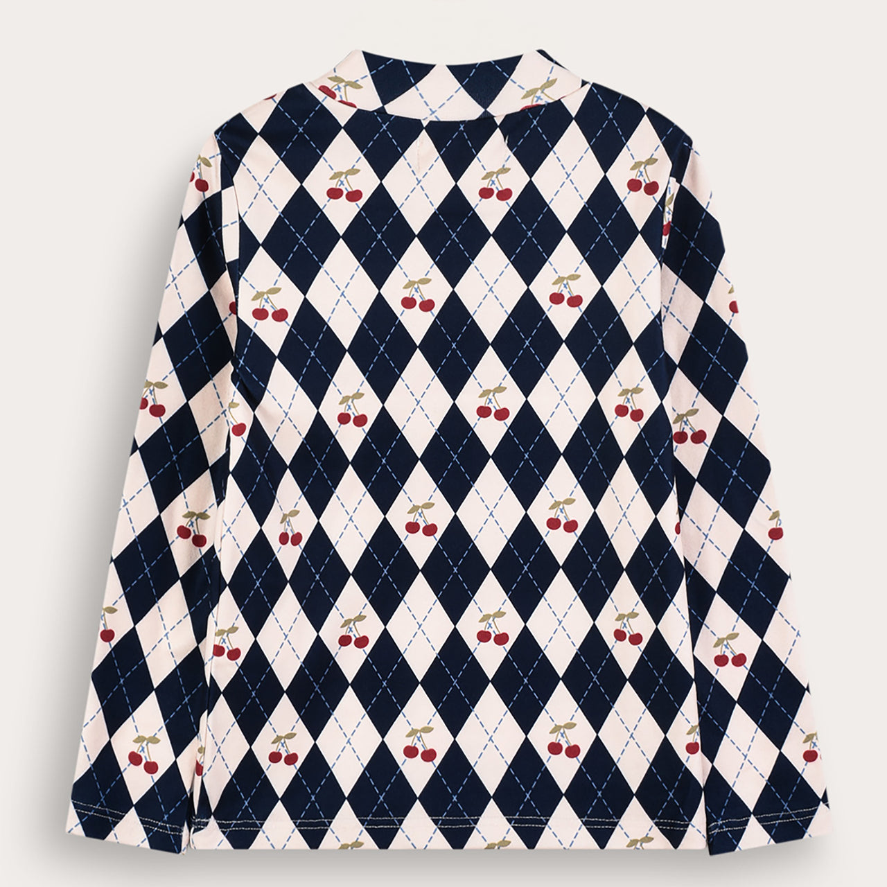 Melange Diamond Mockneck
