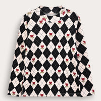 Melange Diamond Mockneck