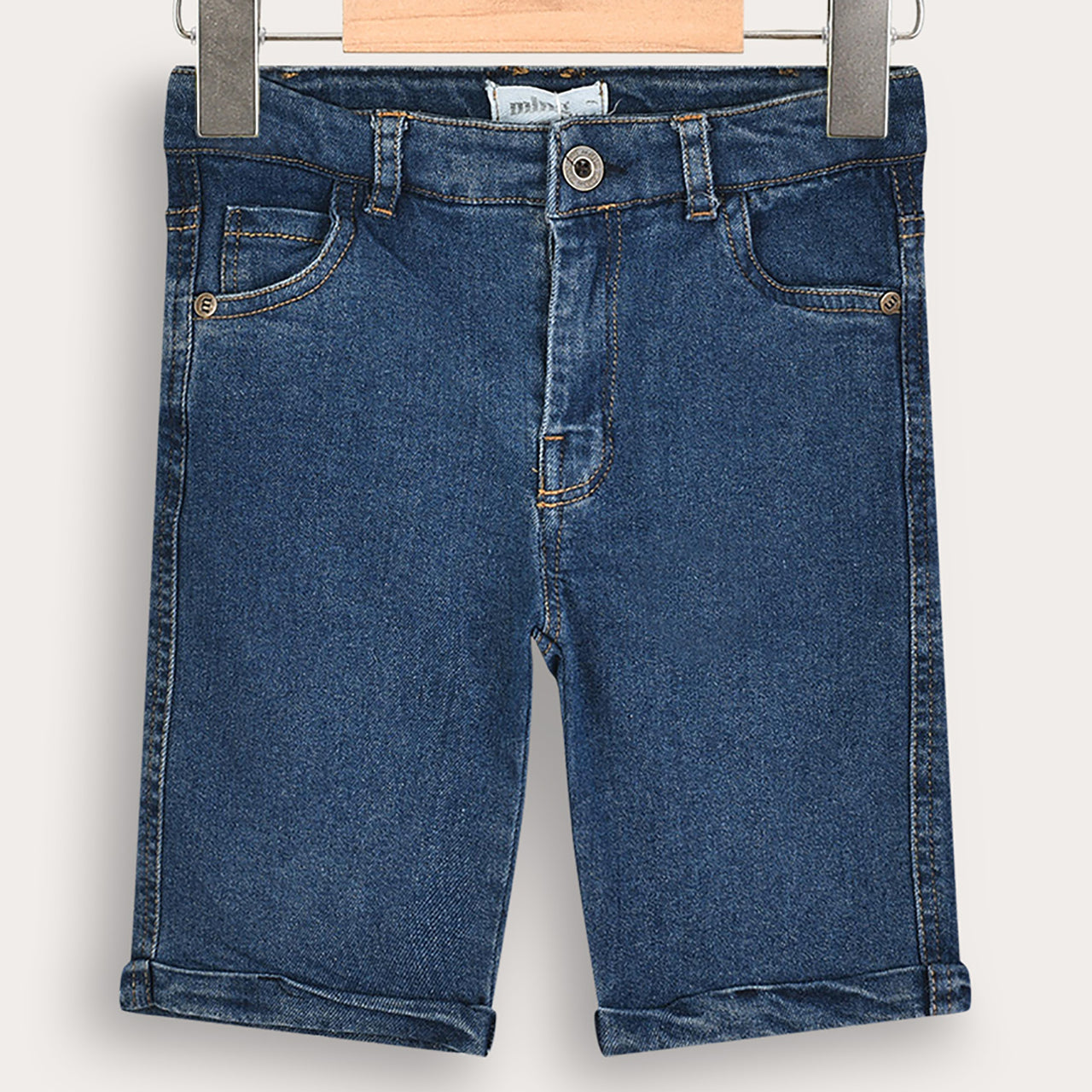 Melange Bermuda Denim Shorts