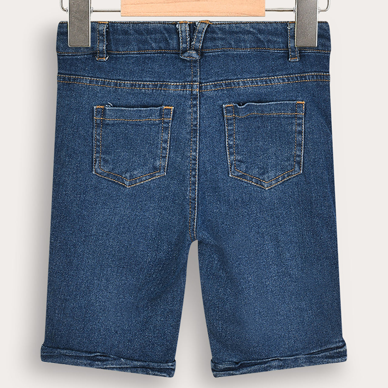 Melange Bermuda Denim Shorts